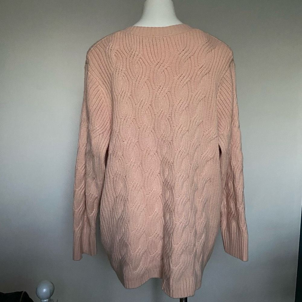Calvin Klein Pink Knit V Neck Sweater - Picture 6 of 10